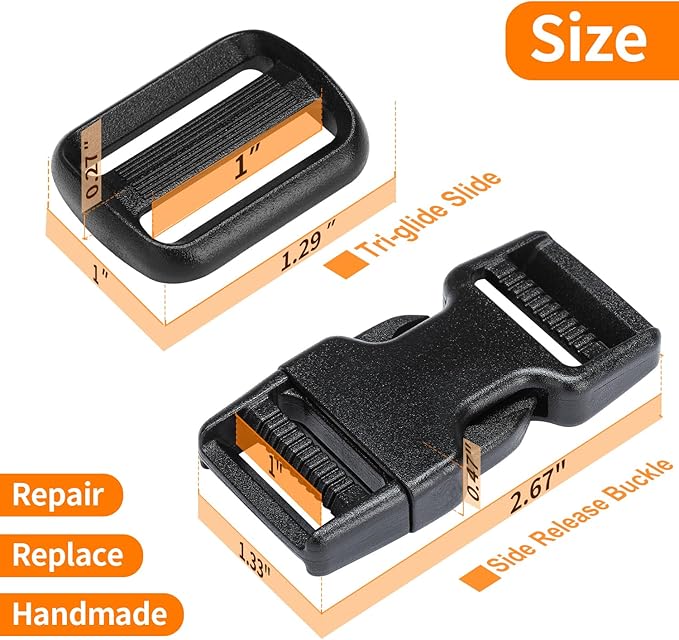 dual sides release buckles, strong claps, with R buckles
