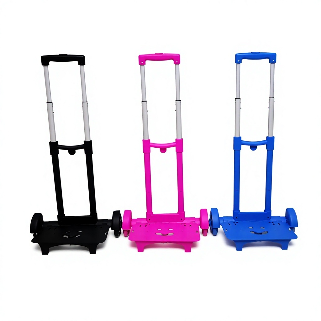 KD-E191 Stair Climbing Trolley School Bag with SMILE Chassis - Lightweight & Sturdy 3-Wheel Folding Design