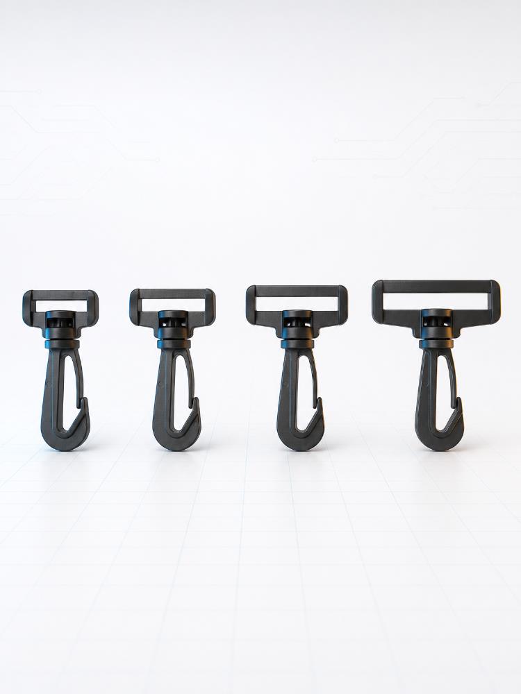 ：KD-G2503 Swivel Snap Hook — 360° Rotating POM Hook, 35–55 kg Load | 4 Sizes (25/32/38/51mm)