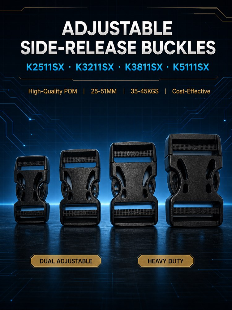 K2511SX Series – Heavy-Duty POM Side Release Buckles (25–51mm) | Kingda Factory