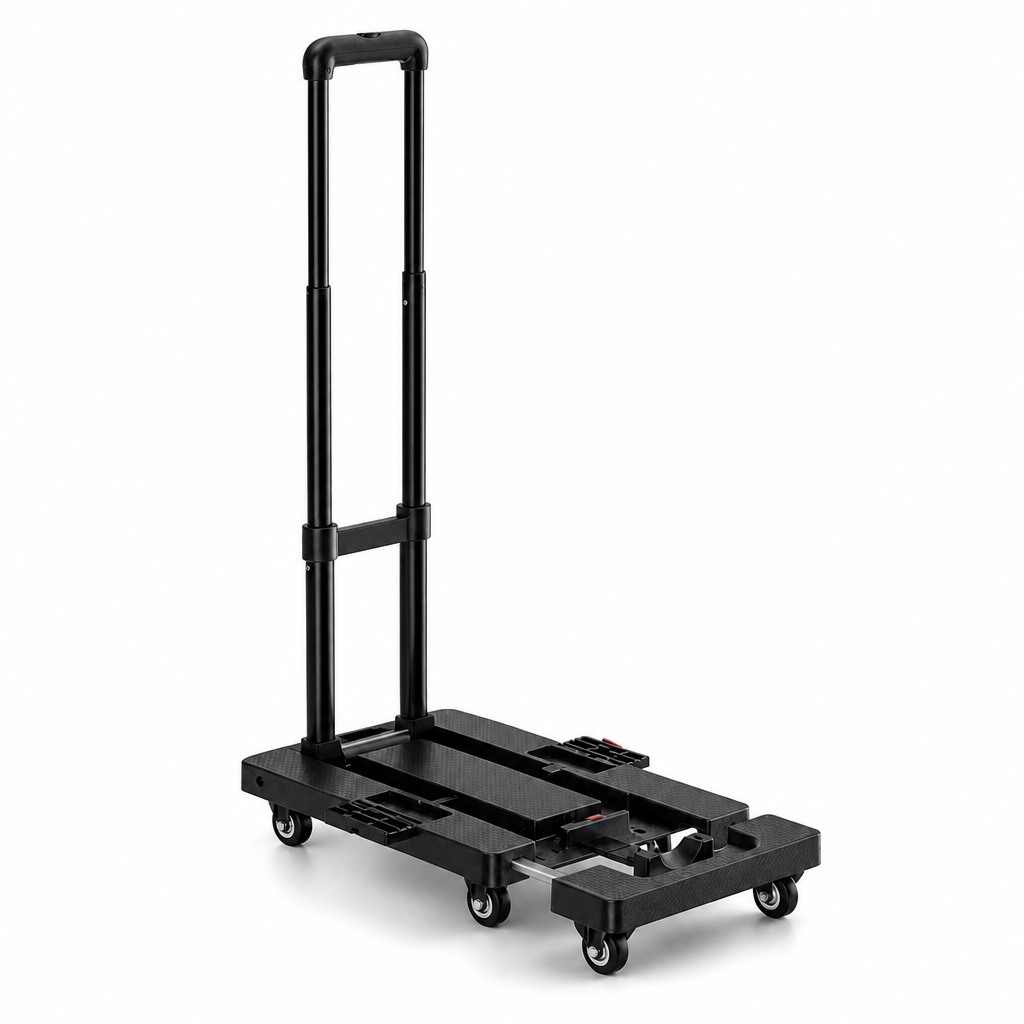Heavy-Duty Foldable Platform Trolley 110KG – 6 Wheels, Folds to 48×30×10.5cm